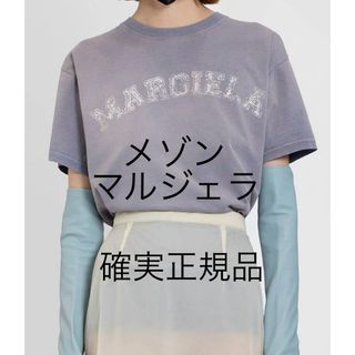 MM6 - メゾンマルジェラ トップス カットソー Tシャツ 古着風 ロゴ 新品S 23SS