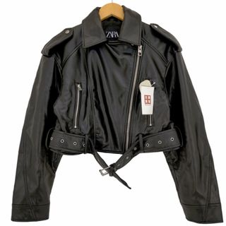 ザラ(ZARA)のZARA(ザラ) フェイクレザークロップドライダースジャケット レディース(ライダースジャケット)