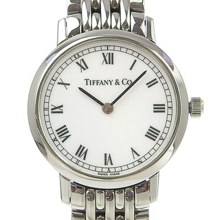 Tiffany & Co. - 【TIFFANY&Co.】ティファニー クラシック ラウンド ステンレススチール クオーツ アナログ表示 レディース 白文字盤 腕時計