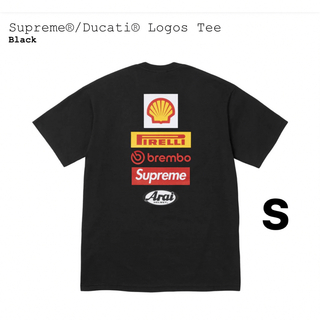シュプリーム(Supreme)のSupreme x Ducati Logos Tee 黒S(Tシャツ/カットソー(半袖/袖なし))