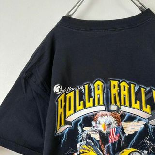 ビンテージ　古着　ROLLA RALLY バイク　メンズ　半袖tシャツ　黒(Tシャツ/カットソー(半袖/袖なし))