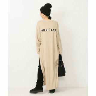 AMERICANA アメリカーナ ハイネックサイドZIPロングスウェット