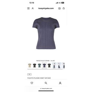 PLEATS PLEASE ISSEY MIYAKE - プリーツプリーズイッセイミヤケ2024／5月完売コットンデニムトップス