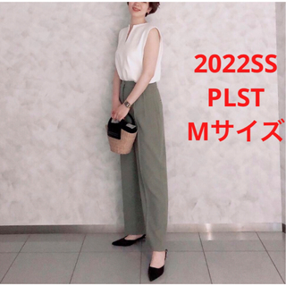 プラステ(PLST)の未使用＊雑誌掲載 PLST 美脚&上品見え ツイルタックワイドパンツ(カジュアルパンツ)