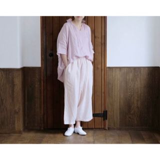 ネストローブ(nest Robe)のネストローブ　リネンフリルチュニック　PINK(チュニック)