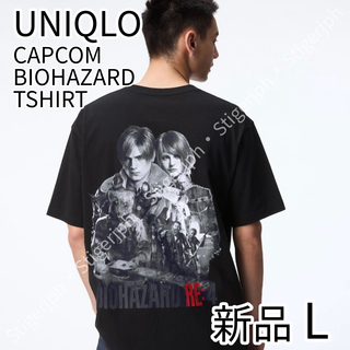 ユニクロ(UNIQLO)のユニクロ　カプコン 40th バイオハザード　Tシャツ　ブラック　Lサイズ(Tシャツ/カットソー(半袖/袖なし))