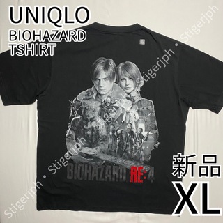 ユニクロ(UNIQLO)のユニクロ　カプコン 40th バイオハザード　Tシャツ　ブラック　XLサイズ(Tシャツ/カットソー(半袖/袖なし))