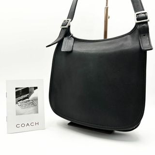 コーチ(COACH)のX633【美品】オールドコーチ／ショルダーバッグ　グラブタンレザー　黒ブラック(ショルダーバッグ)