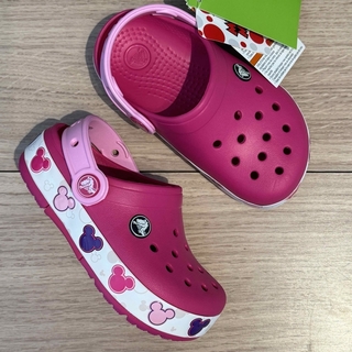 crocs - 新品★クロックス crocsミッキー ライツ キッズ 光る靴 サンダル 