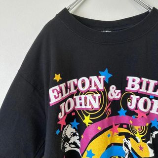 ミュージックティー(MUSIC TEE)のビンテージ　古着　エルトンジョン&ビリージョエル　ツアーTシャツ　メンズ　M(Tシャツ/カットソー(半袖/袖なし))