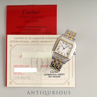 カルティエ(Cartier)のCARTIER カルティエ PANTHERE LM パンテール LM W25027B6 / 187957 クォーツ SS/YG SS/YG アイボリー文字盤 保証書（1995年）(腕時計(アナログ))