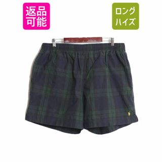 ラルフローレン(Ralph Lauren)の90s ポロスポーツ ラルフローレン ブラックウォッチ チェック コットン ショートパンツ メンズ XXL オールド ポロ 水陸両用 スイム 短パン(ショートパンツ)