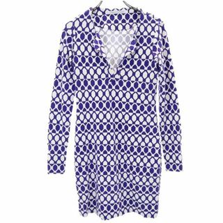 ダイアンフォンファステンバーグ(DIANE von FURSTENBERG)のダイアンフォンファステンバーグ 総柄 長袖 ストレッチ ワンピース パープル系 DIANE VON FURSTENBERG レディース(その他)