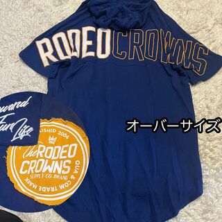 RODEO CROWNS - 【ロデオクラウンズ】オーバーサイズパーカー チュニックワンピース 半袖 デカロゴ