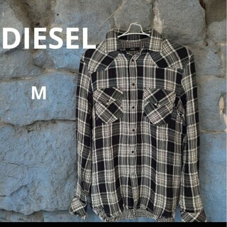 ディーゼル(DIESEL)のDIESEL　ディーゼル　メンズ長袖ダメージデザインシャツ　Mサイズ(シャツ)
