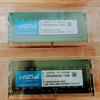 クルーシャル(crucial)のCrucial 32GB(16GB×2) DDR4-2666 SO-DIMM(PCパーツ)