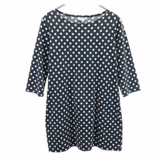 マリメッコ(marimekko)のマリメッコ ドット柄 7分袖 ワンピース M グレー系 marimekko レディース(その他)