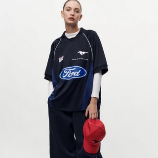 ザラ(ZARA)のZARA ザラ　フットボールポロTシャツ(Tシャツ(半袖/袖なし))