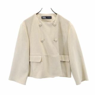 ザラ(ZARA)のザラ フェイクレザー ジャケット XS ベージュ ZARA レディース(その他)