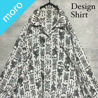 ヴィンテージ(VINTAGE)のNo.1030 VINTAGE ヴィンテージ 古着 総柄 兵士柄 長袖シャツ(Tシャツ/カットソー(七分/長袖))