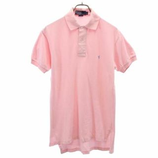 ポロバイラルフローレン 半袖 ポロシャツ S ピンク Polo by Ralph Lauren 鹿の子 メンズ(ポロシャツ)