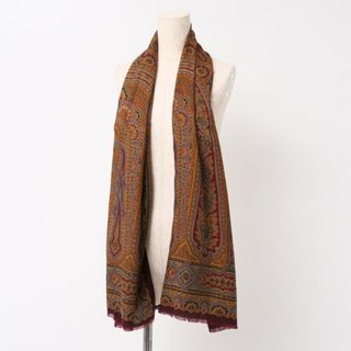 エトロ(ETRO)のETRO エトロ カシミヤ× シルク ロング スカーフ ストール ショール 《66cm × 159cm》ペイズリー イタリア製 アクセサリー ブランド古着【中古】20240523/GP8106(バンダナ/スカーフ)