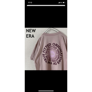 ニューエラー(NEW ERA)のE1 ニューエラ　tシャツ 半袖　バッグプリント　Ｌメンズ ピンク系(Tシャツ/カットソー(半袖/袖なし))