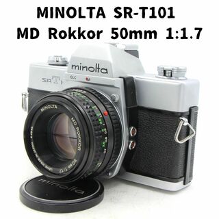 コニカミノルタ(KONICA MINOLTA)のミノルタ SRT101 + MD Rokkor 50mm 1:1.7 整備済(フィルムカメラ)