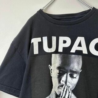 2PAC トゥーパック　TRUST NOBODY ラップt メンズ　tシャツ　黒(Tシャツ/カットソー(半袖/袖なし))