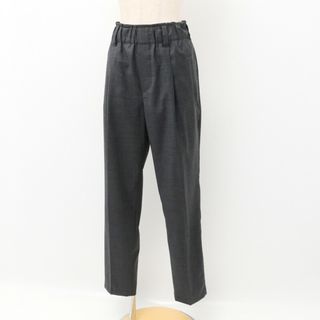 ブルネロクチネリ(BRUNELLO CUCINELLI)の■美品■BRUNELLO CUCINELLI ブルネロクチネリ センタープレスパンツ テーパードパンツ スラックス サイズ42 ウール グレー イタリア製 ブランド古着【中古】20240518/GP7673(その他)