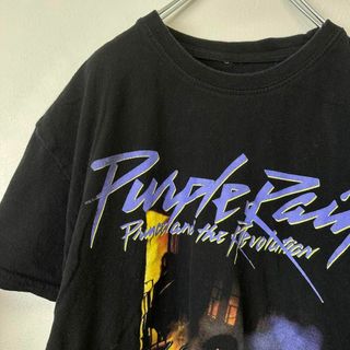 PURPLE RAIN パープルレイン　バンドt メンズ　黒　半袖tシャツ(Tシャツ/カットソー(半袖/袖なし))