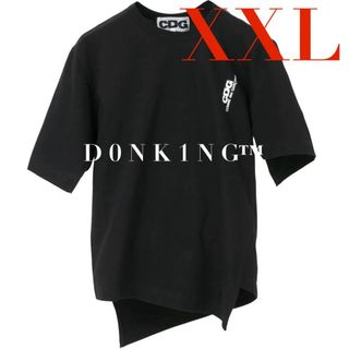 コムデギャルソン(COMME des GARCONS)のXXL コムデギャルソン CDG 捻れ 非対称 BIAS バイアス Tシャツ 黒(Tシャツ/カットソー(半袖/袖なし))