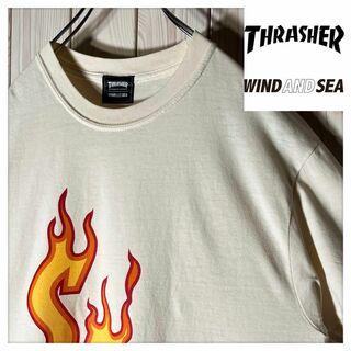 WIND AND SEA - 【極美品 限定コラボ M】ウィンダンシー スラッシャー ファイヤーロゴ Tシャツ