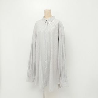 マルタンマルジェラ(Maison Martin Margiela)のMaison Margiela メゾンマルジェラ シャツ ワンピース サイズL オーバーサイズ ホワイト 白 ストライプ イタリア製 ブランド古着【中古】20240520/GP6405(その他)