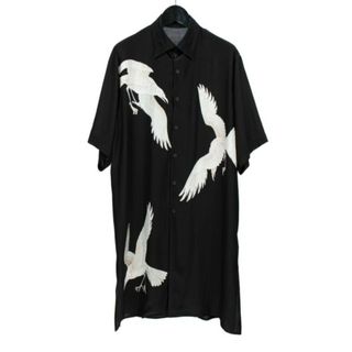 Yohji Yamamoto - ヨウジヤマモト 白カラス柄半袖B サイズ2