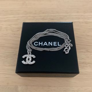 CHANEL - 極美品！CHANEL シャネル 定番 ココマーク ラインストーン ネックレス