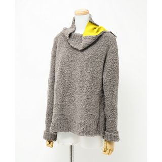 ■美品■FABIANA FILIPPI ファビアナ フィリッピ 長袖 ニットセーター レディース サイズ40 ウール アルパカ カシミヤ ハイネック グレー イタリア製 ブランド古着【中古】20240206/GP2712(ニット/セーター)