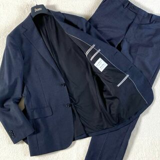 アオキ(AOKI)の【美品】LES MUES スーツ セットアップ ネイビー XL ビジネス 洗える(その他)
