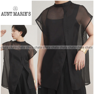 Aunt Marie's - 【新品同様・未使用】Aunt Marie's　シアースリットシャツ　前後2WAY