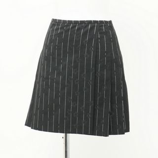 ■美品■MCQ ALEXANDER MCQUEEN マッキュー アレキサンダーマックイーン ストライプ ミニ スカート サイズ36 五つ葉クローバー イタリア製 ブランド古着【中古】20240131/GP2678(その他)