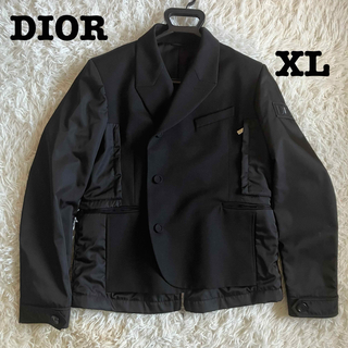 クリスチャンディオール(Christian Dior)の美品XL✨DIOR✖️sacai ドッキングダブルブレストジャケット 50(テーラードジャケット)