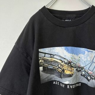 ディージーケー(DGK)のビンテージ古着　DGK メンズ　フォト　プリント　メンズ　半袖tシャツ　黒　 L(Tシャツ/カットソー(半袖/袖なし))