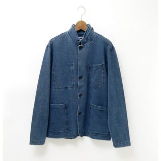 ■未使用品■Barbour バブアー ストレッチ コットン ジャケット  MML0720IN32 メンズ サイズL インディゴ染め 裏起毛 20220202/GJ8230(テーラードジャケット)