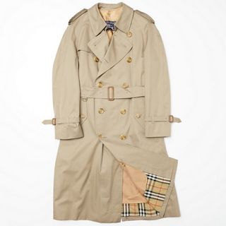 バーバリー(BURBERRY)のBurberrys バーバリー トレンチコート ベルテッドコート ロングコート メンズ サイズ36 裏地：ノバチェック ライナー付き カーキ  ブランド古着【中古】20240126/GP2178(チェスターコート)