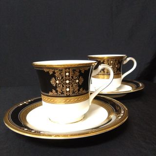 ノリタケ(Noritake)の未使用ノリタケ イブニングマジェスティ アメリカンカップ&ソーサー2客(グラス/カップ)