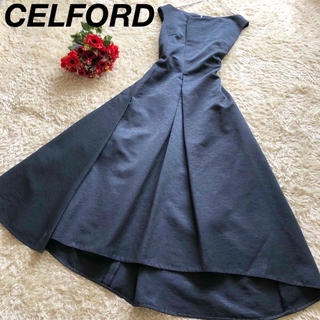 CELFORD - CELFORD♪セルフォード　ノースリーブロングワンピース　ドレス　アシメトリー