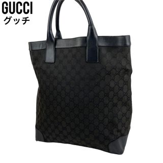 Gucci - ✨良品　GUCCI グッチ　トートバッグ　GGキャンバス　ブラック　黒　手提げ