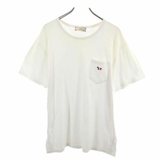 メゾンキツネ(MAISON KITSUNE')のメゾンキツネ 半袖 Tシャツ M オフホワイト系 MAISON KITSUNE ポケT メンズ(Tシャツ/カットソー(半袖/袖なし))