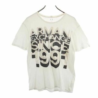 アルマーニエクスチェンジ(ARMANI EXCHANGE)のアルマーニエクスチェンジ ロゴプリント 半袖 Tシャツ M オフホワイト系 ARMANI EXCHANGE メンズ(Tシャツ/カットソー(半袖/袖なし))
