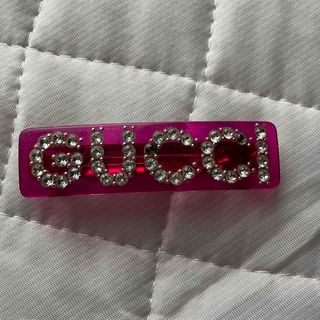 Gucci - グッチ ヘアバレッタ 難あり ピンク